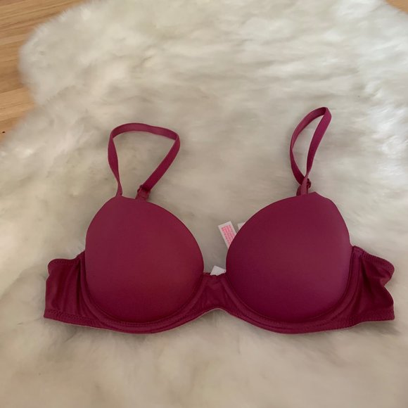 NWOT Victoria's Secret‎ Pink Bra, Maroon. 34A - Picture 1 of 5